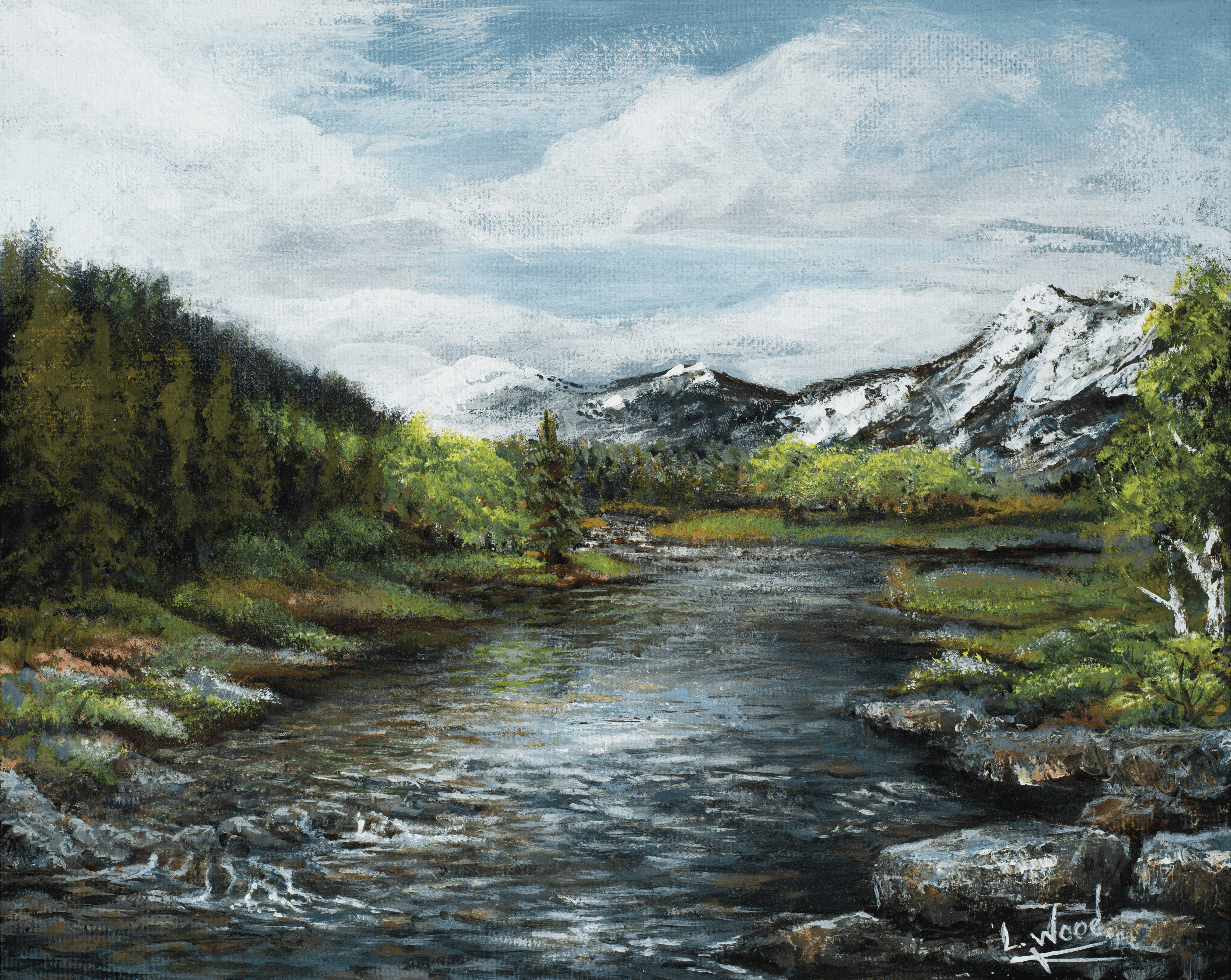 Rocky Mountain Landscape - Replica